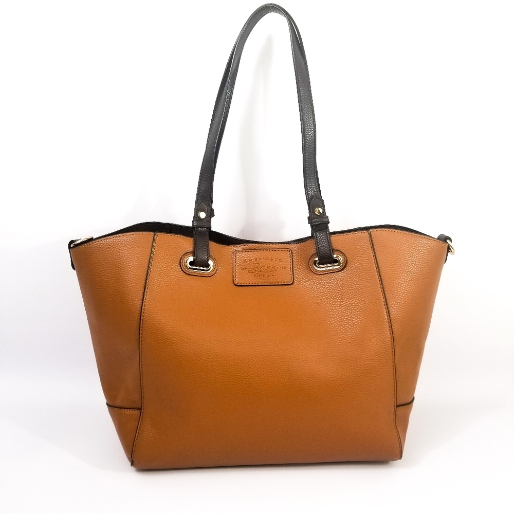 G. H. Bass Tan Brown Leather Large Purse Bag Tote
